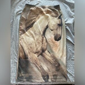Topshop horse pencil skirt